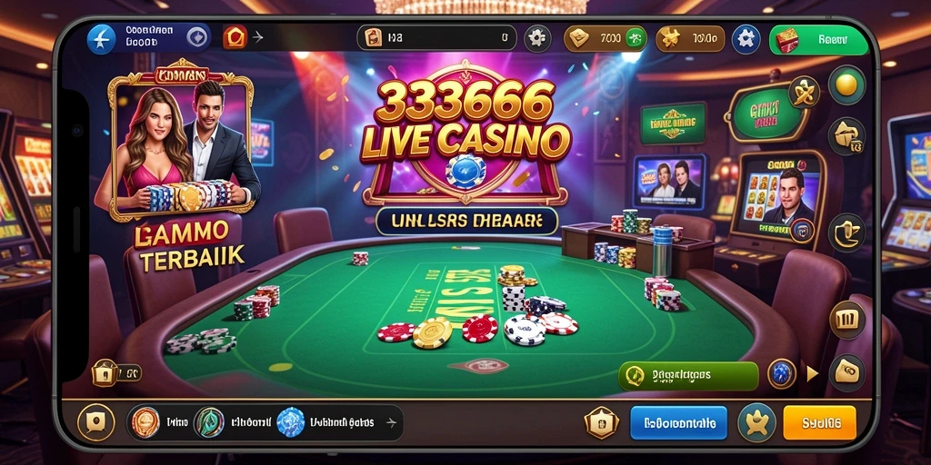 Tampilan gameplay menarik dari 333666 dalam sesi Live Casino.
