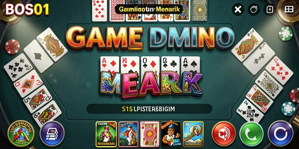 Screenshot gameplay BOS01 yang menunjukkan keseruan bermain Domino.