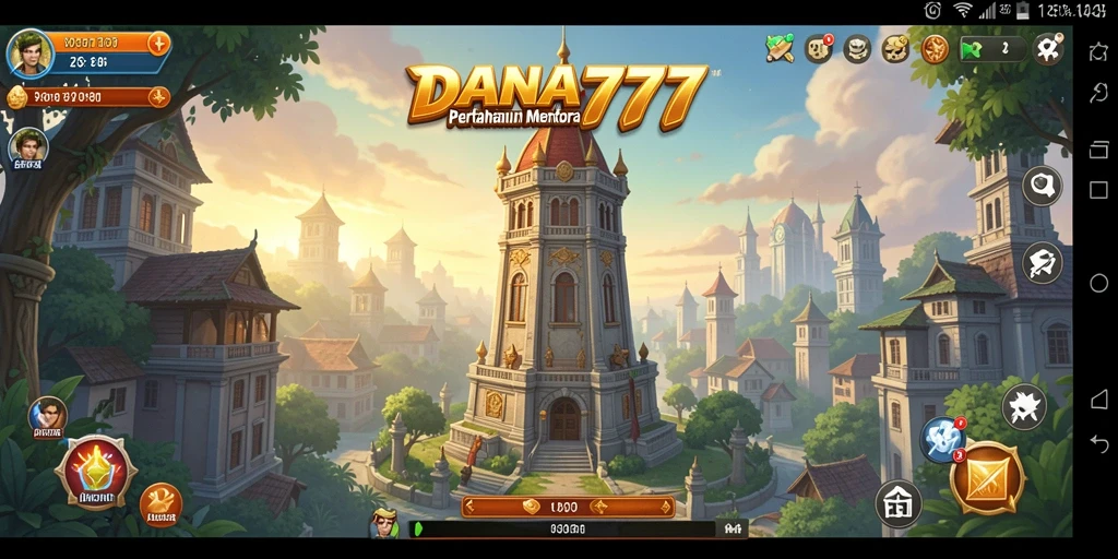 Tangkapan layar gameplay DANA777 menampilkan strategi Tower Defense yang intens.