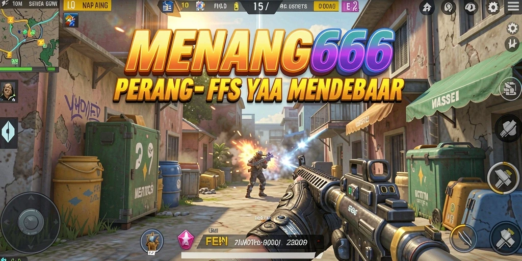 Tampilan gameplay MENANG666 menampilkan aksi menembak yang mendebarkan.