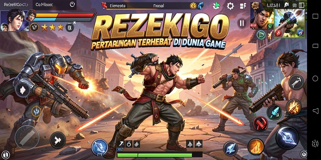 Tangkapan layar menunjukkan pertarungan epik dalam REZEKIGO.