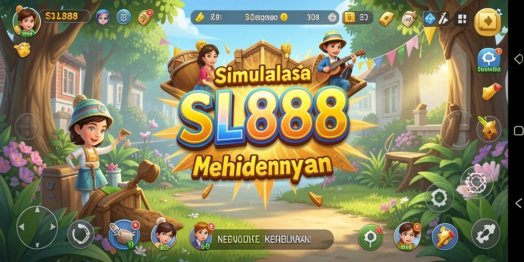 Tampilan menarik dari gameplay SL888 yang menggambarkan simulasi kehidupan.