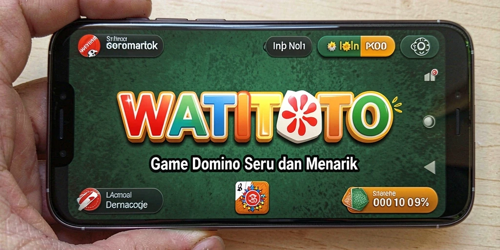 Screenshot gameplay WATITOTO menampilkan aksi seru dalam permainan Domino.