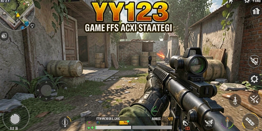 Gameplay YY123 yang mendebarkan dalam aksi tembak-menembak.