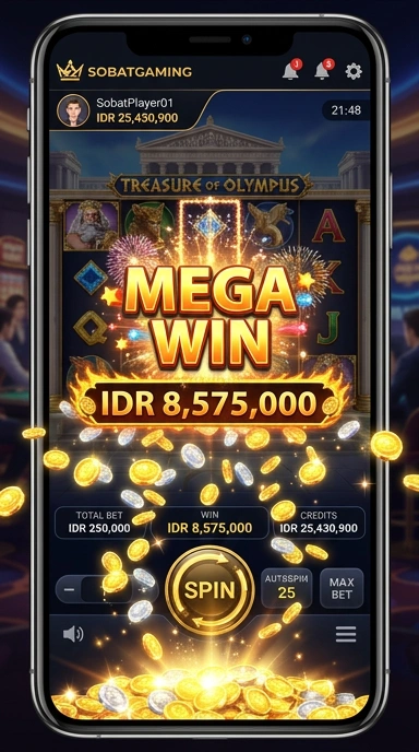 Tampilan halaman unduh aplikasi di sobatgaming yang sederhana dan intuitif.